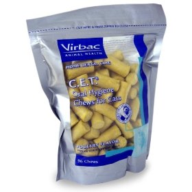 Vibac C.E.T Enzymatic Oral Hygiene Chew for Cats, Poultry Flavored