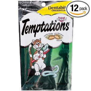Whiskas Temptations Dentabites Complete Oral Care Chicken Flavour Treats for Cats