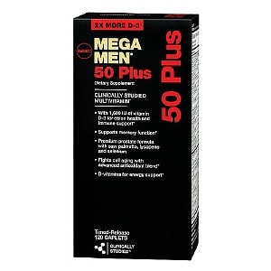 GNC Men's Mega Men 50 Plus Multivitamin, Timed Release Caplets 120ea