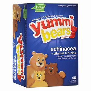 Yummi Bears Echinacea W/ Vitamin C & Zinc 40 ea